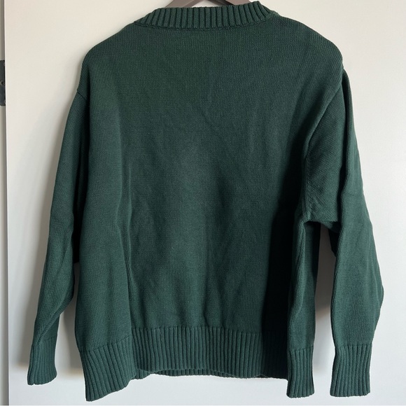 NWOT Emma Knudsen Rumi V-Neck Sweater - Evergreen - Size Small - Picture 2 of 6